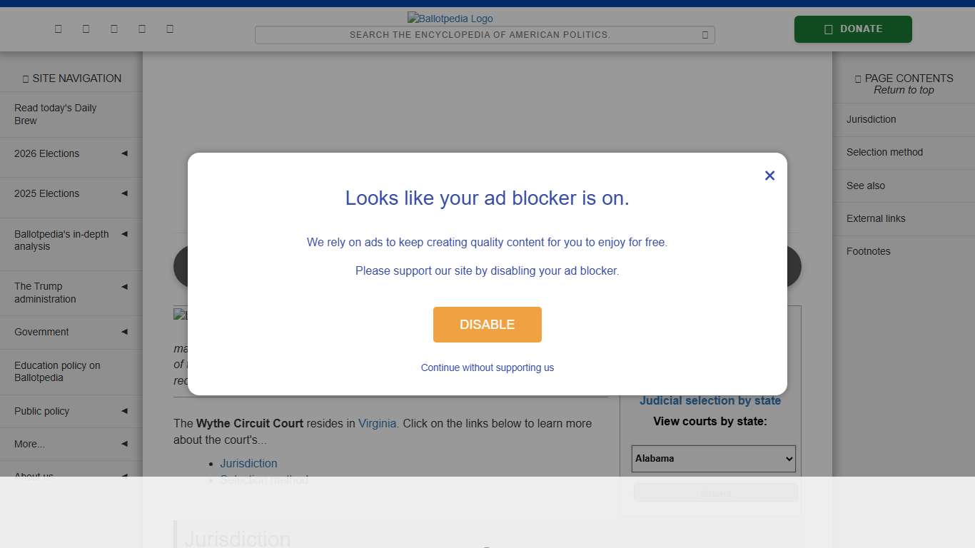 Wythe Circuit Court, Virginia - Ballotpedia