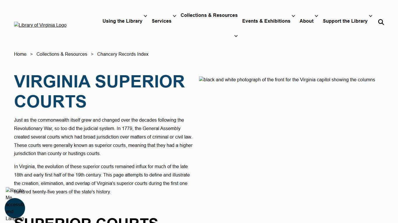 Virginia Superior Courts | Library of Virginia