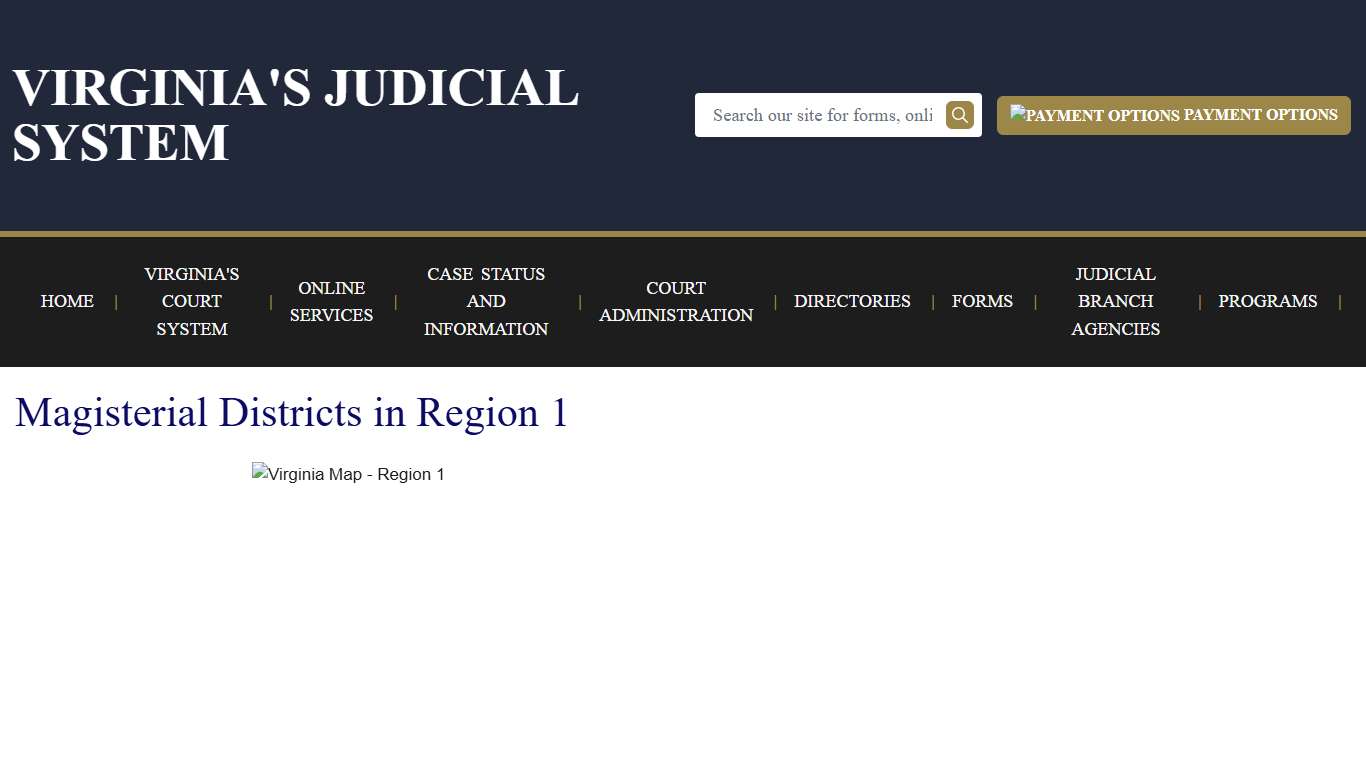 Magisterial Districts in Region 1 | Virginia Court System